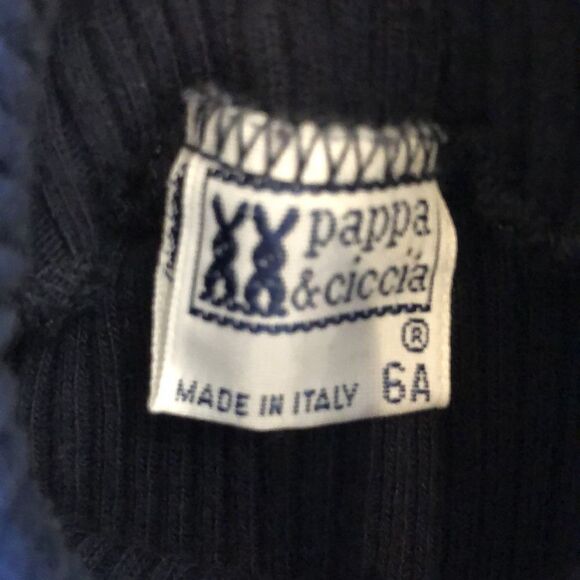 Pappa & Ciccia Navy Ribbed Turtleneck, Girls 6A - Picture 3 of 3